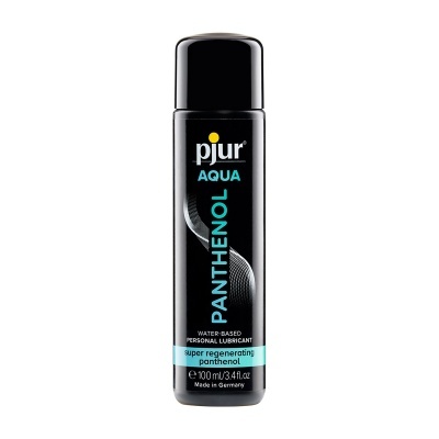 Frasco preto de lubrificante pessoal pjur AQUA PANTHENOL