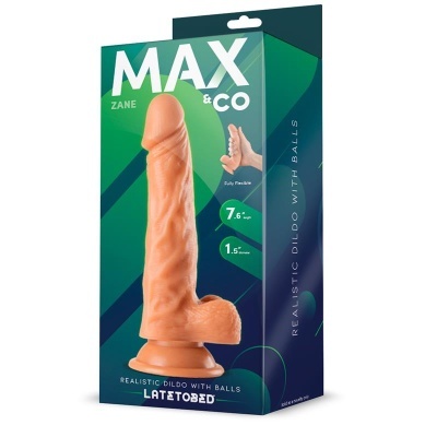 Caixa de dildo realista cor de pele com ventosa da marca MAX & CO ZANE