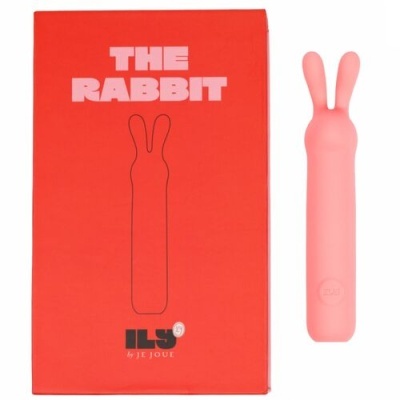 Produto rosa em forma de coelho com embalagem vermelha THE RABBIT