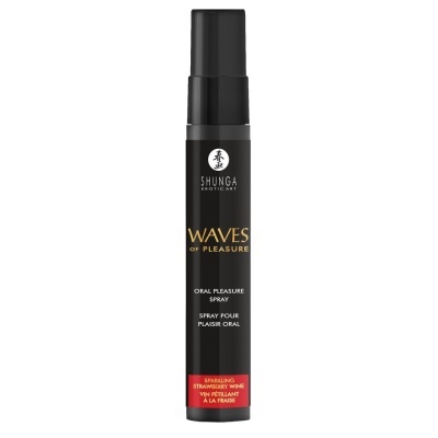 Frasco spray oral preto com texto e tampa preta
