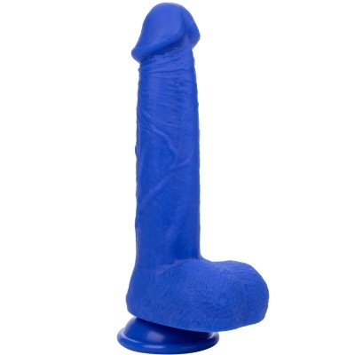 Dildo azul com base de ventosa