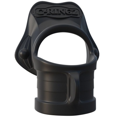 anel preto de plástico com texto C-RINGZ