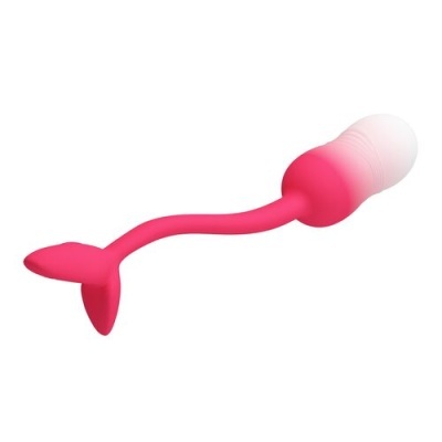 Produto rosado flexível com ponta em forma de cauda de peixe