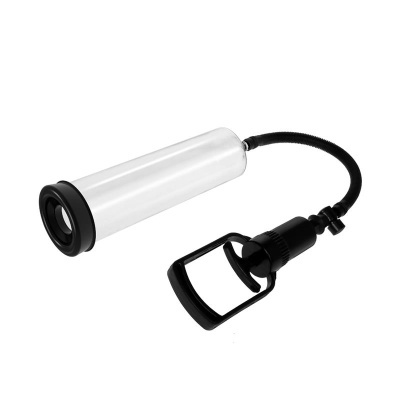 Bomba de vácuo manual com cilindro transparente e manípulo preto