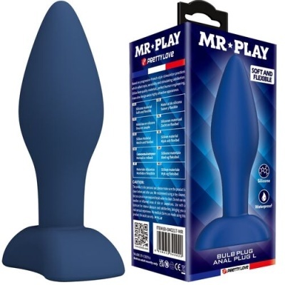 Plug anal azul com embalagem MR PLAY