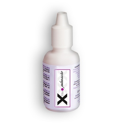 frasco dropper branco XTRA pleasure 20 ml etiquetas texto