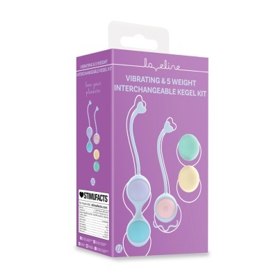 Embalagem roxa de kit intercambiável para exercícios de Kegel vibratório