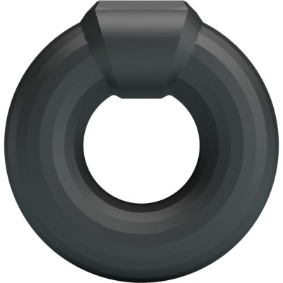 Anel preto de silicone com aba quadrada