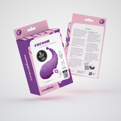 Embalagens de ovo vibratório recarregável cocoon em silicone roxo