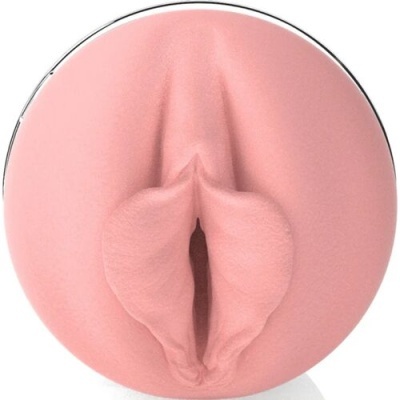 Produto redondo cor de pele que imita anatomia feminina