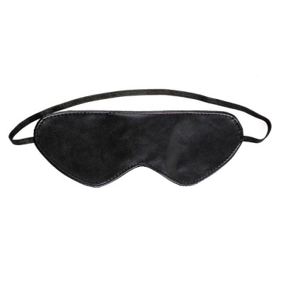Máscara de dormir preta com elástico preto