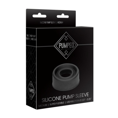 Embalagem preta com manga pump de silicone preta média