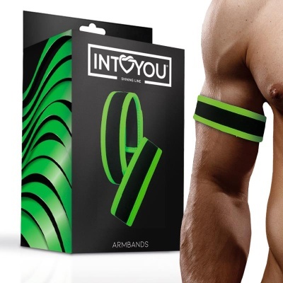 Embalar preta com pulseira verde e preta para braço IN TO YOU