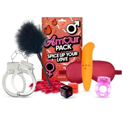 Conjunto Amour Pack com acessórios adultos de várias cores e materiais