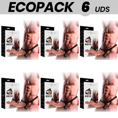 Pacote Ecopack com seis unidades do arnês Hollow Strap-On Intense