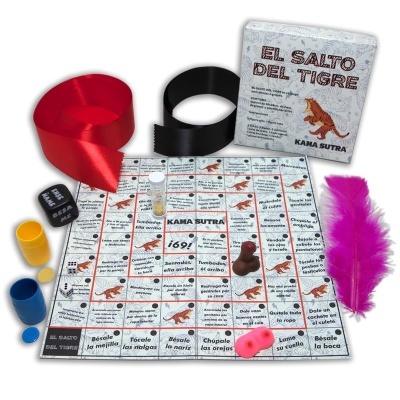Jogo de tabuleiro EL SALTO DEL TIGRE com acessórios variados