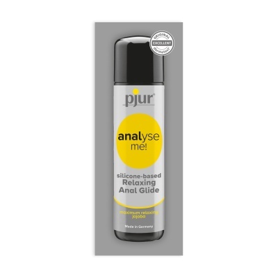 frasco de gel relaxante anal à base de silicone com tampa preta