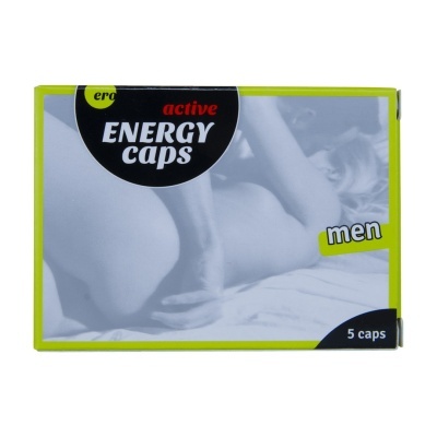 Embalagem ativa ENERGY caps verde para homens com 5 cápsulas