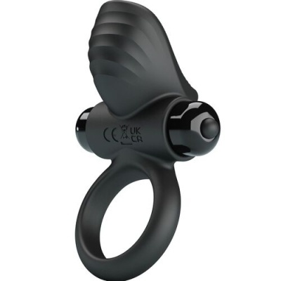 Anel preto de silicone com textura ondulada e parte rígida brilhante
