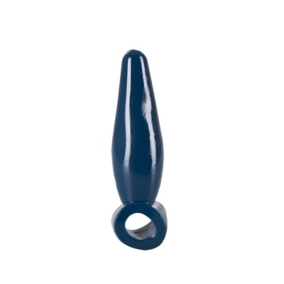 Produto azul escuro brilhante em formato cónico com base circular oca
