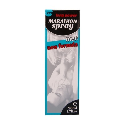 Embalagem preta e azul de spray masculino com texto e imagem de casal