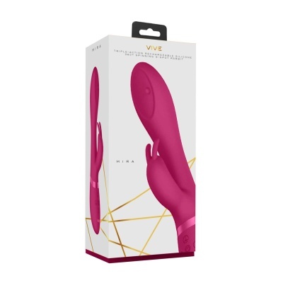 Embalagem de vibrador rosa em silicone VIVE Mira