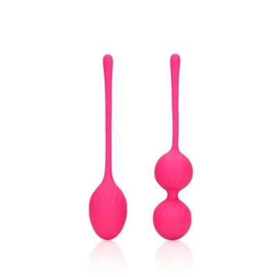 Dispositivos cor-de-rosa de silicone com esferas e cabo longo