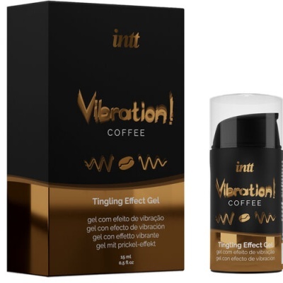 Gel Vibration! COFFEE com efeito de vibração em embalagem preta e castanha