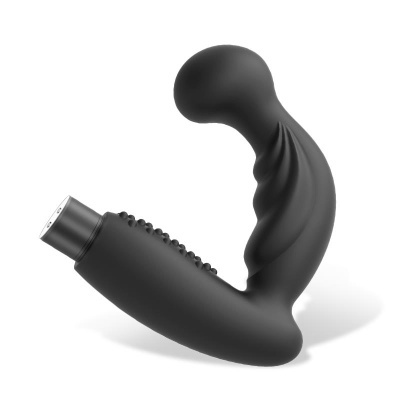 Dispositivo preto curvo com texturas e superfície lisa
