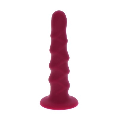 Produto vermelho bordô com textura ondulada e base circular