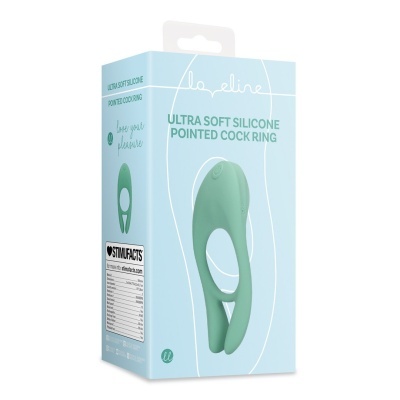 Embalagem azul clara de anel peniano em silicone verde