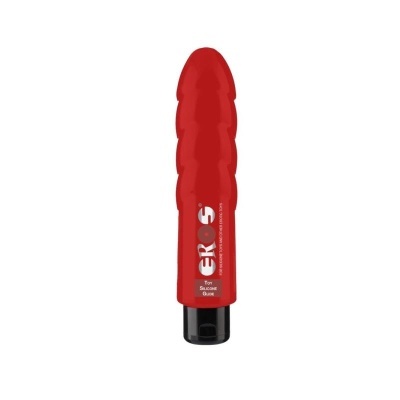 Lubrificante em tubo vermelho com tampa preta e texto branco