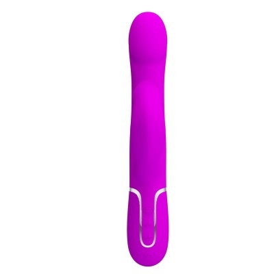 Vibrador sexual cor-de-rosa em fundo branco