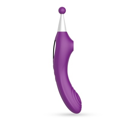 Produto ergonómico roxo com ponta esférica e cabo preto
