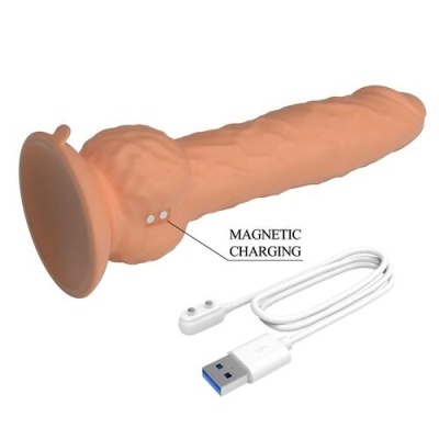 Produto anatómico cor de pele com ventosa e cabo USB para carregamento magnético