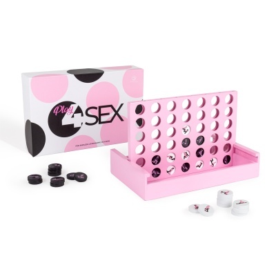 Jogo de tabuleiro rosa e preto com caixa decorada