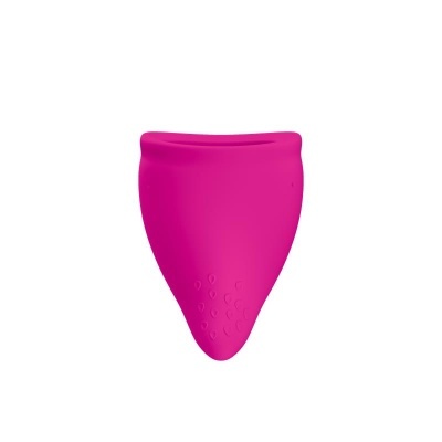 Copo menstrual de silicone rosa