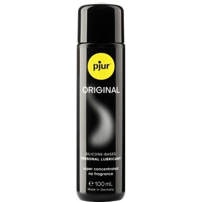 Frasco preto de lubrificante pjur ORIGINAL 100 mL