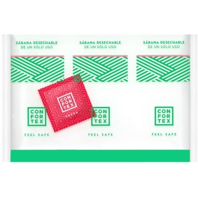 Embalagem de sábanas desechables e embalagem vermelha CONFORTEX FRESA