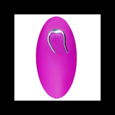 Vibrador rosa com detalhe prateado