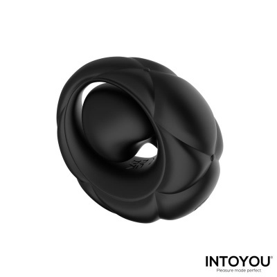 Produto silicone preto torção circular texturizado com marca INTOYOU