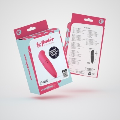 Embalagens de mini vibrador G-finder cor-de-rosa