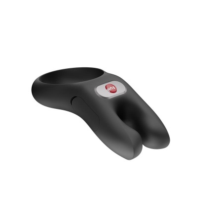 Dispositivo preto de silicone com abertura circular e duas hastes
