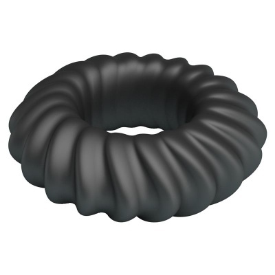 Anel de borracha preto enrugado