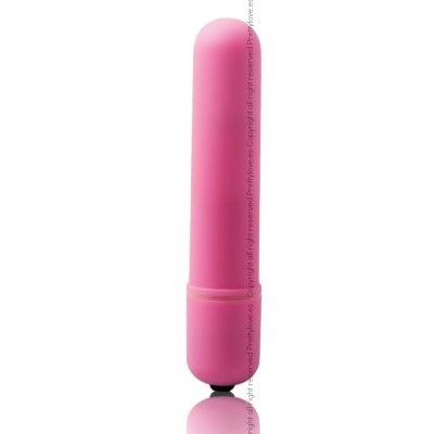 Vibrador cor-de-rosa com botão preto na base