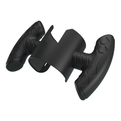 Suporte negro ergonómico para telemóvel com texturas em plástico