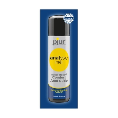 Frasco de gel lubrificante water-based Comfort Anal Glide da marca pjur