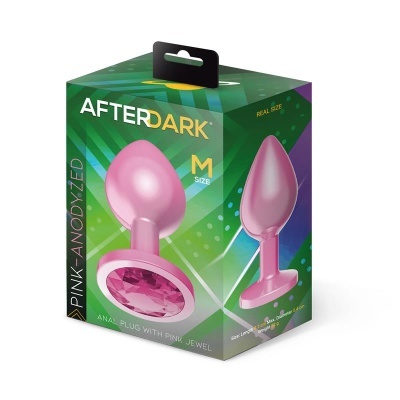 Embalagem de plug anal rosa com joia