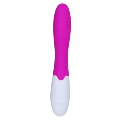 Vibrador rosa com base branca