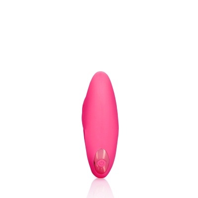 Dispositivo vibrador cor-de-rosa com botão de ligar/desligar na base
